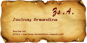 Zsolnay Armandina névjegykártya